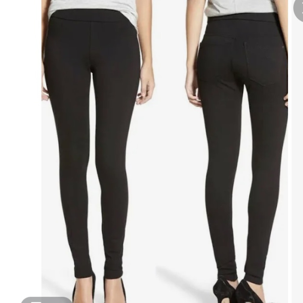 James Jeans Twiggy slip on black ponte legging, size 26
